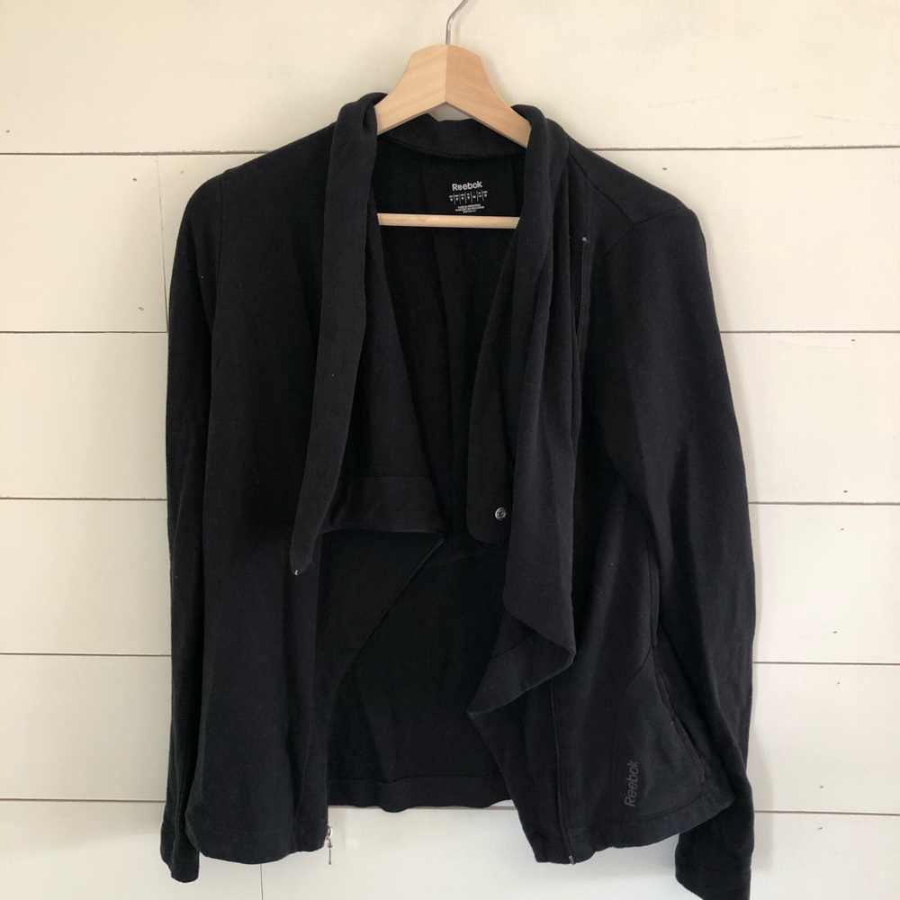 Reebok draping zip sweater / sweatshirt - sz s